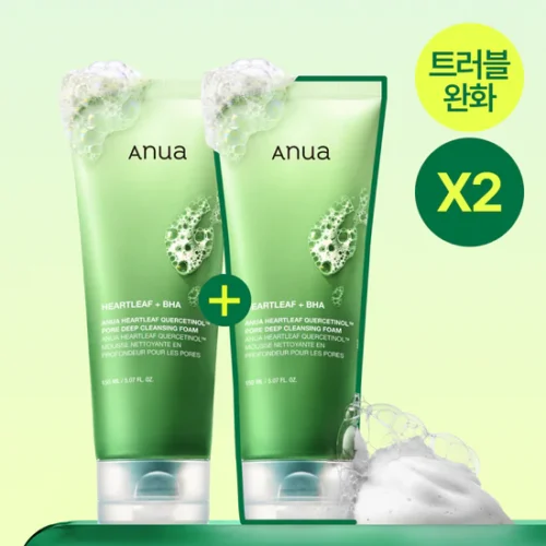 Anua HEARTLEAF QUERCETINOL PORE DEEP CLEANSING FOAM 150ml (1+1)