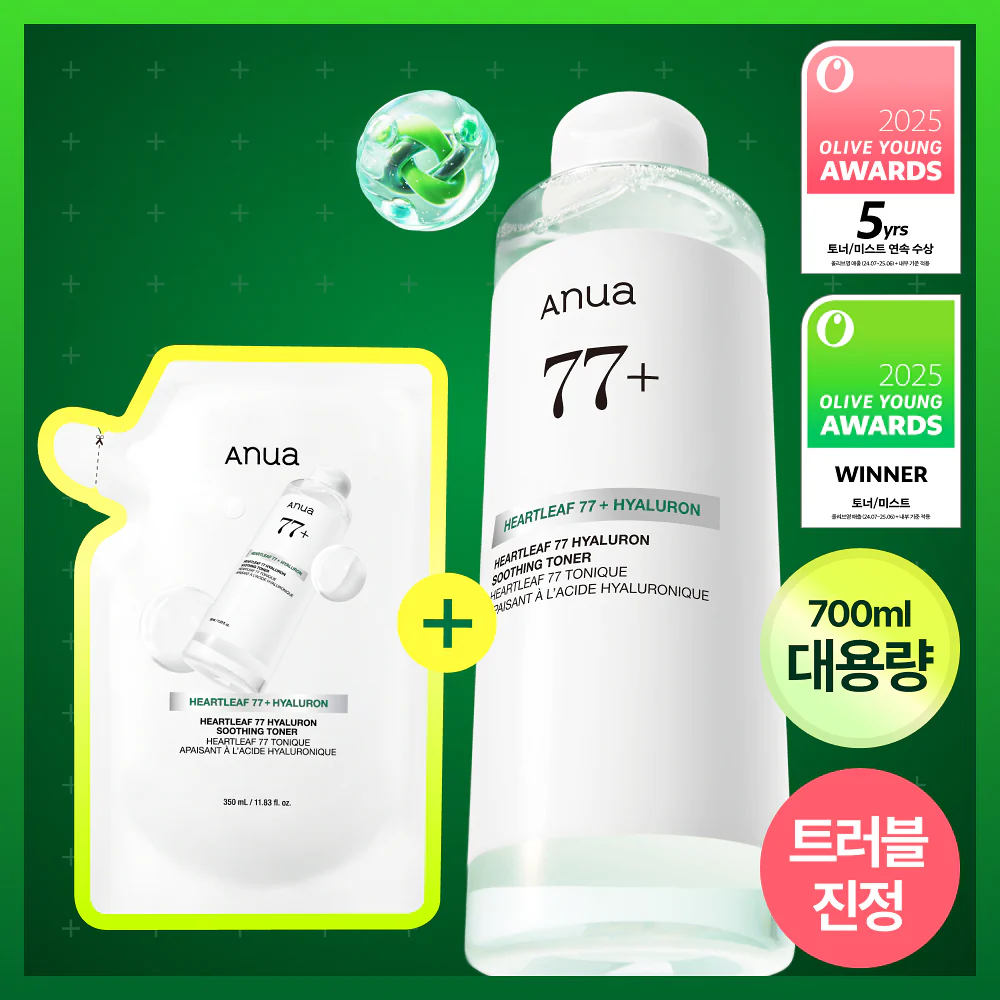 Anua HEARTLEAF 77 SOOTHING TONER (350ml / 500ml)