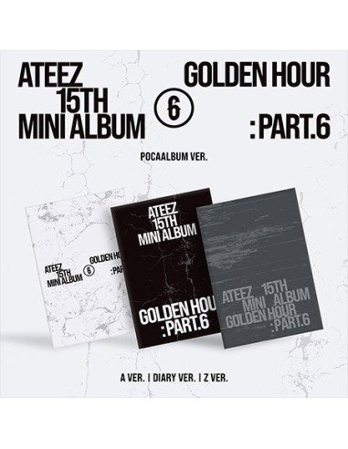 [Smart Album][SET] ATEEZ 15th Mini Album - GOLDEN HOUR : Part.6 (SET Ver.) 3POCAALBUM